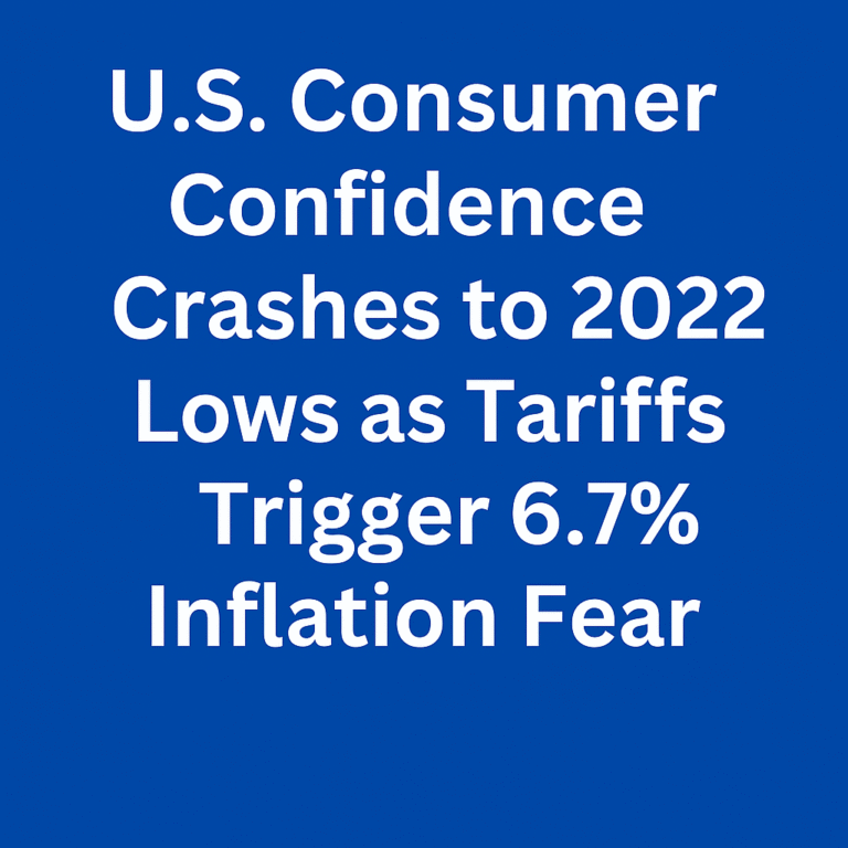 U.S. Consumer Confidence Crashes to 2022 Lows as Tariffs Trigger 6.7% Inflation Fear